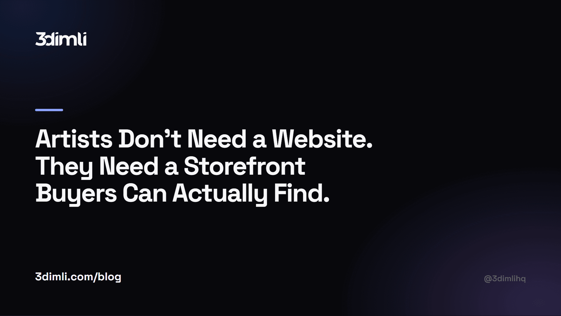 Cover Image for Artists Don't Need a Website. They Need a Storefront Buyers Can Actually Find.