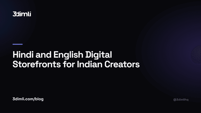 Cover Image for Hindi and English Digital Storefronts for Indian Creators