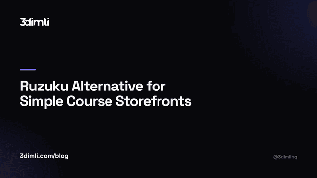 Cover Image for Ruzuku Alternative for Simple Course Storefronts