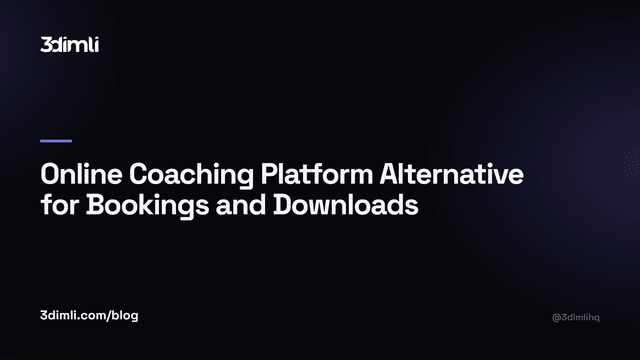 Cover Image for Online Coaching Platform Alternative for Bookings and Downloads