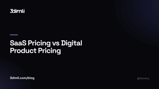 Cover Image for SaaS Pricing vs Digital Product Pricing