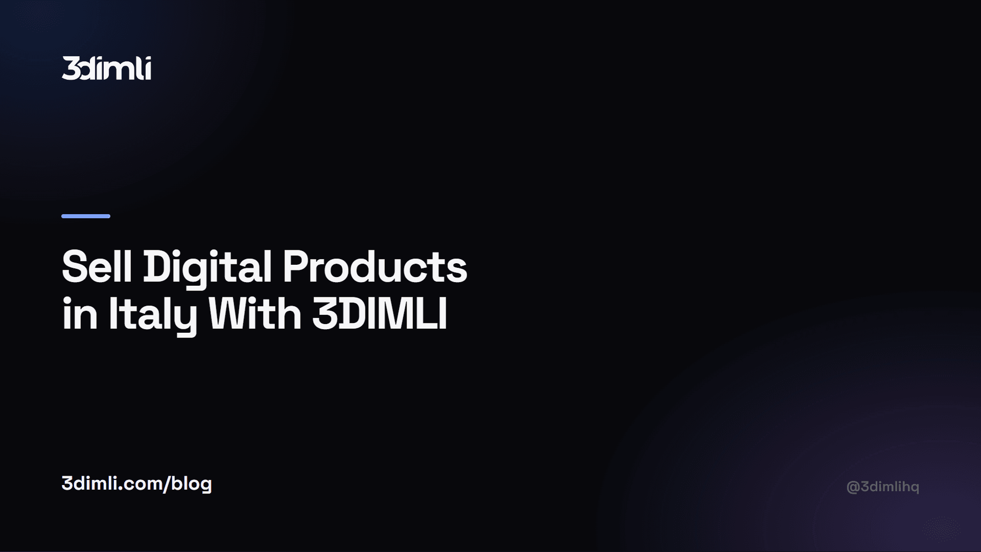 Cover Image for Sell Digital Products in Italy With 3DIMLI