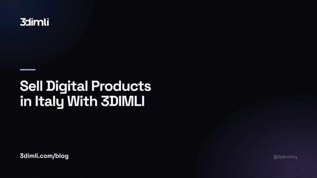 Cover Image for Sell Digital Products in Italy With 3DIMLI
