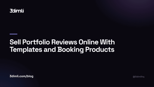 Cover Image for Sell Portfolio Reviews Online With Templates and Booking Products