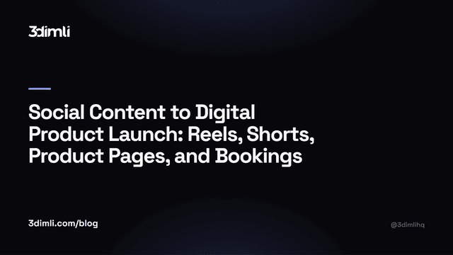 Cover Image for Social Content to Digital Product Launch: Reels, Shorts, Product Pages, and Bookings