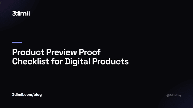 Cover Image for Product Preview Proof Checklist for Digital Products