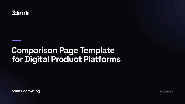 Cover Image for Comparison Page Template for Digital Product Platforms