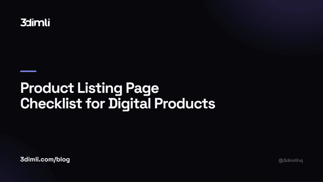 Cover Image for Product Listing Page Checklist for Digital Products