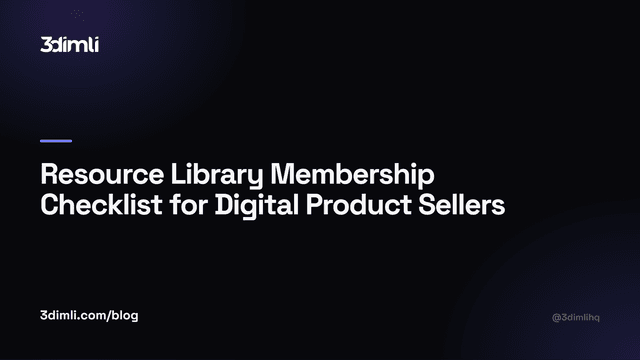 Cover Image for Resource Library Membership Checklist for Digital Product Sellers