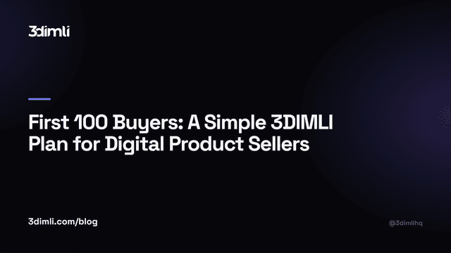 Cover Image for First 100 Buyers: A Simple 3DIMLI Plan for Digital Product Sellers