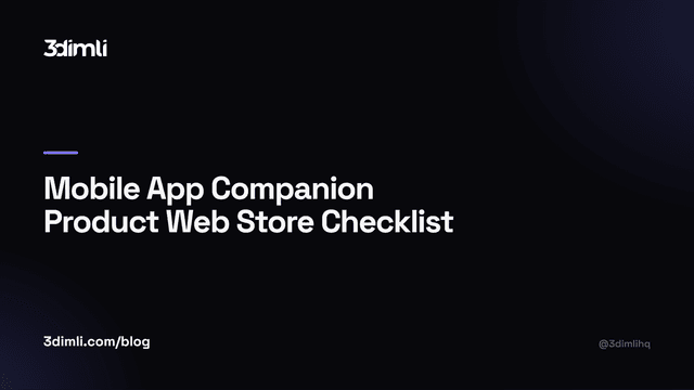 Cover Image for Mobile App Companion Product Web Store Checklist