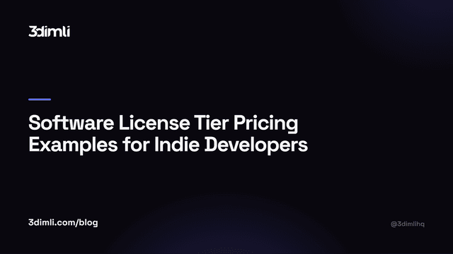 Cover Image for Software License Tier Pricing Examples for Indie Developers