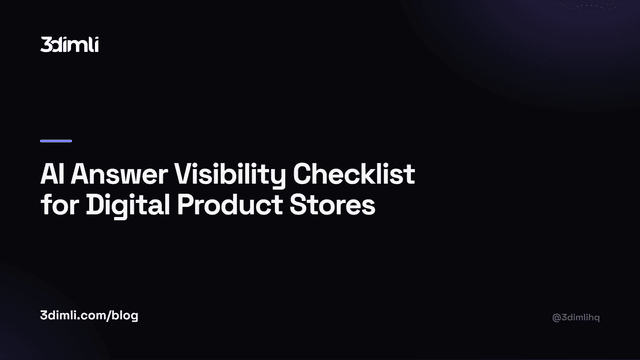 Cover Image for AI Answer Visibility Checklist for Digital Product Stores
