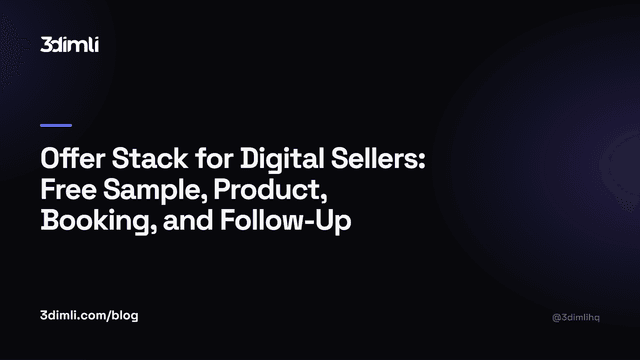 Cover Image for Offer Stack for Digital Sellers: Free Sample, Product, Booking, and Follow-Up