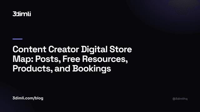 Cover Image for Content Creator Digital Store Map: Posts, Free Resources, Products, and Bookings