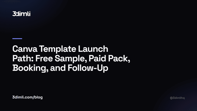 Cover Image for Canva Template Launch Path: Free Sample, Paid Pack, Booking, and Follow-Up