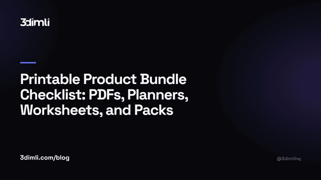 Cover Image for Printable Product Bundle Checklist: PDFs, Planners, Worksheets, and Packs