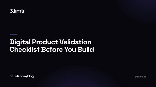 Cover Image for Digital Product Validation Checklist Before You Build