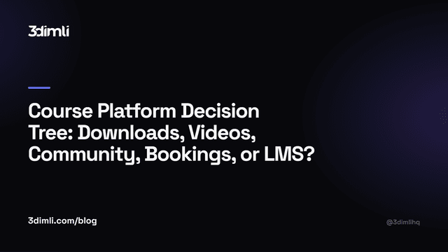 Cover Image for Course Platform Decision Tree: Downloads, Videos, Community, Bookings, or LMS?