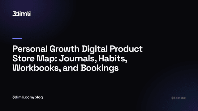 Cover Image for Personal Growth Digital Product Store Map: Journals, Habits, Workbooks, and Bookings