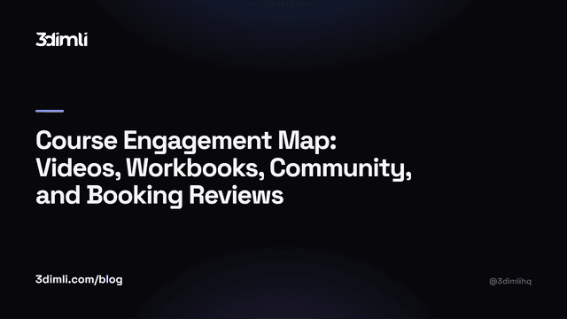 Cover Image for Course Engagement Map: Videos, Workbooks, Community, and Booking Reviews