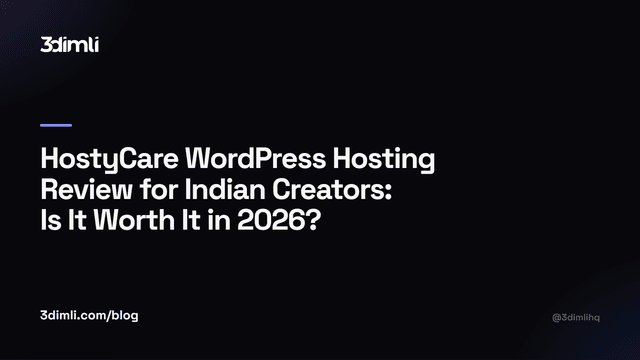 Cover Image for HostyCare WordPress Hosting Review for Indian Creators: Is It Worth It in 2026?